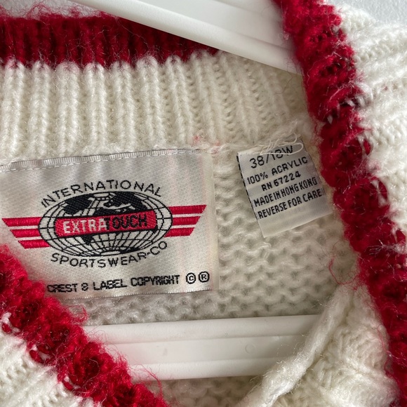 Gorgeous vintage multicolour knit crewneck sweater - Picture 2 of 3